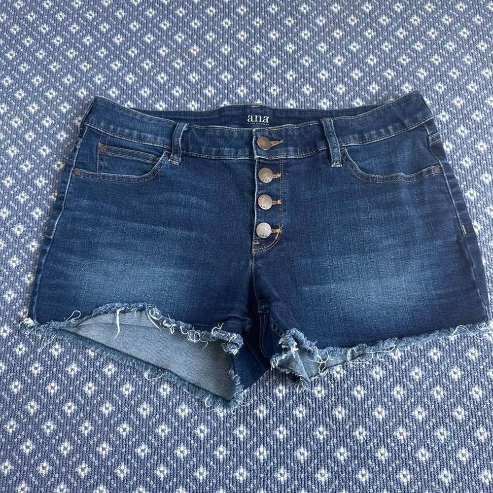 a.n.a Women's Dark Blue Jean Shorts